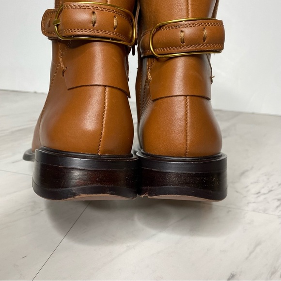 Franco Sarto Elese Brown Leather Bootie 7M - Picture 4 of 14